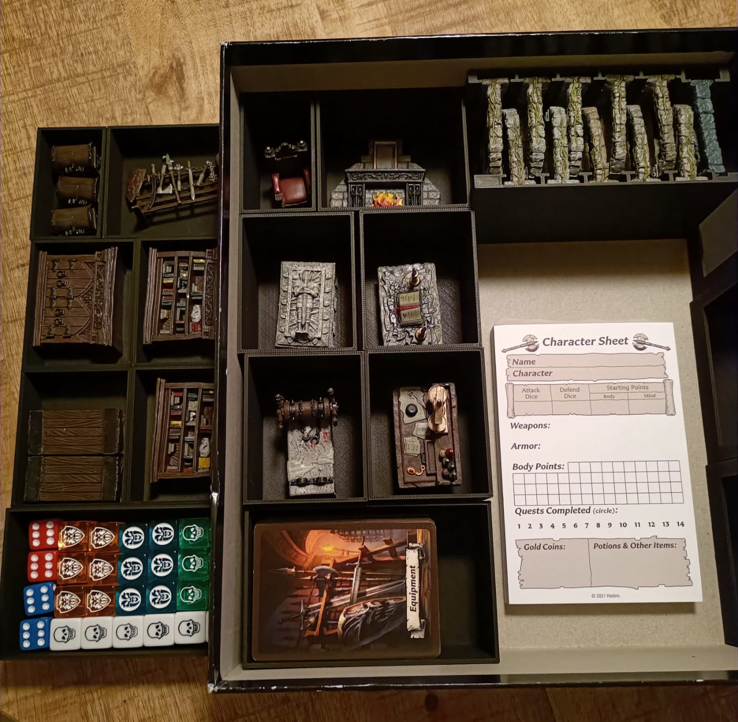 HeroQuest organizer - bakjes voor al je figuren en andere toebehoren