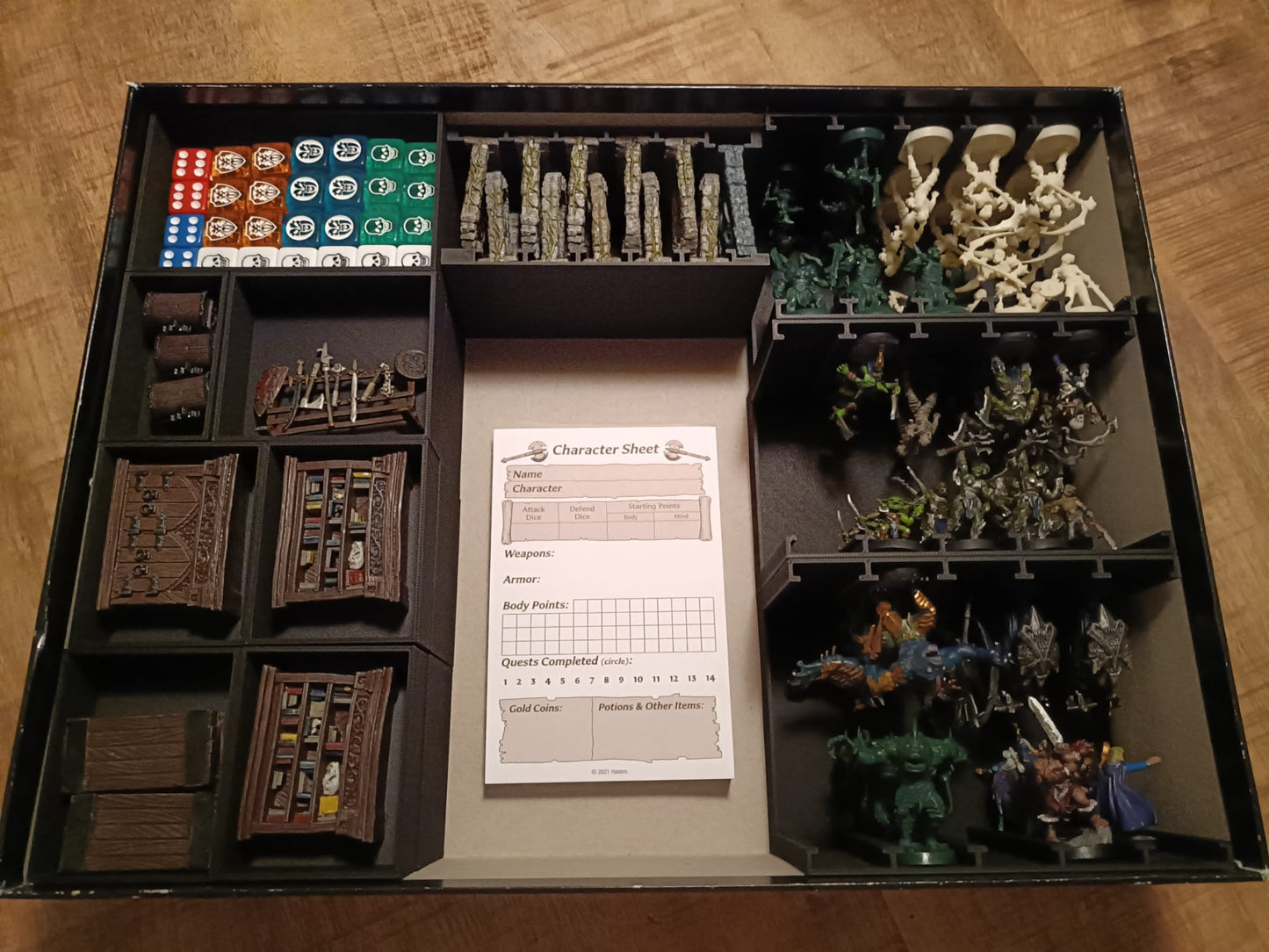 HeroQuest organizer - bakjes voor al je figuren en andere toebehoren